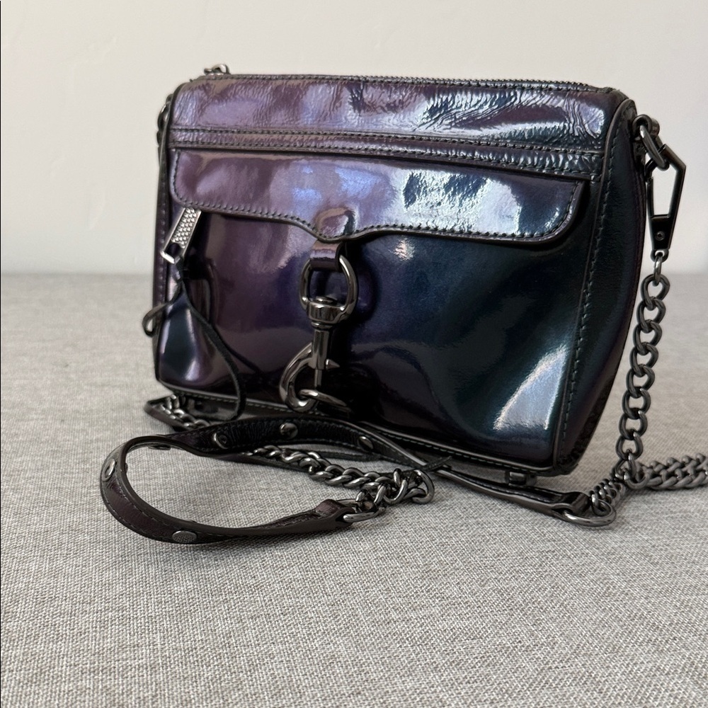 Rebecca Minkoff Iridescent Mini MAC Purple/ green Crossbody Bag - Picture 3 of 8